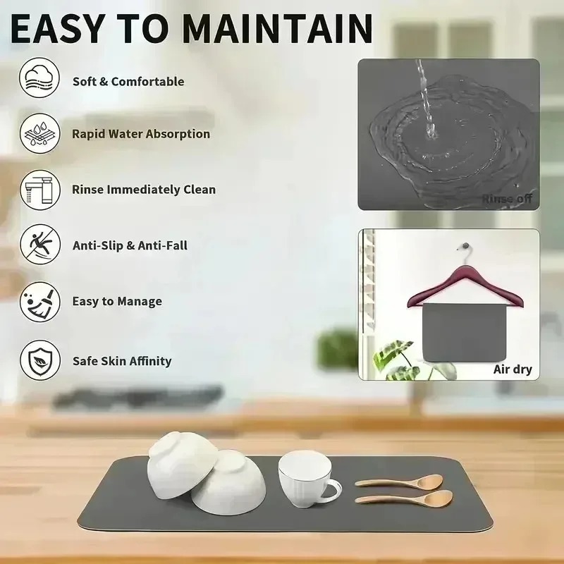 크리에이티브 커피 프린트 주방 건조 매트 부드러운 고무 - Bar Mat Rubber 리뷰 및 가격